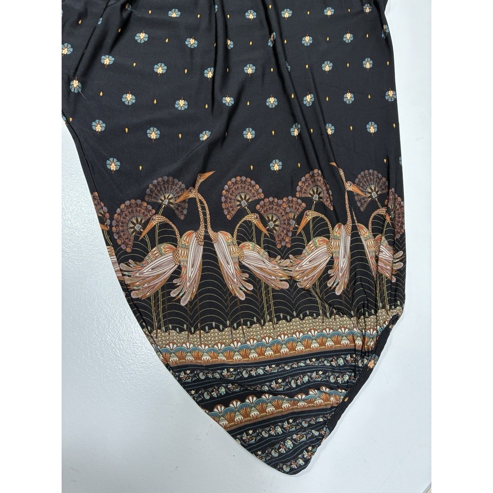 Farm Rio Women Mini Dress Size Large Puff Sleeve‎ Boho V-neck elastic waist - Picture 11 of 16